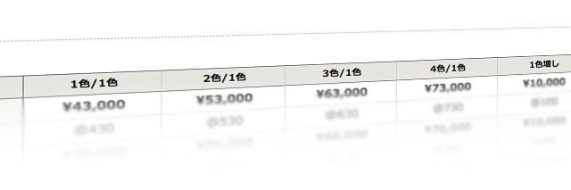 カード印刷-料金表