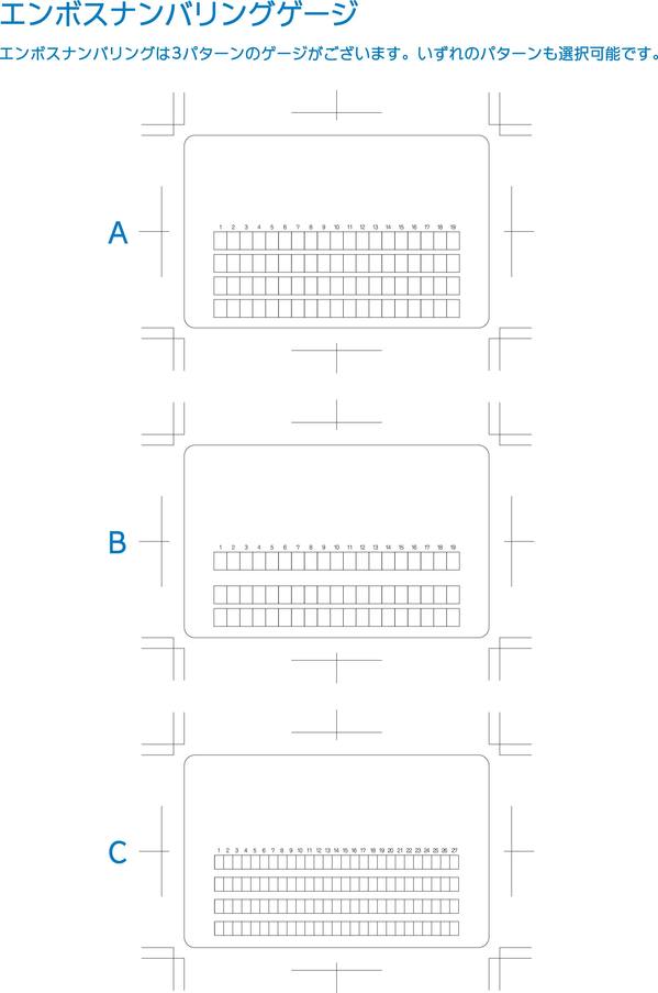 エンボスナンバリングゲージテンプレート