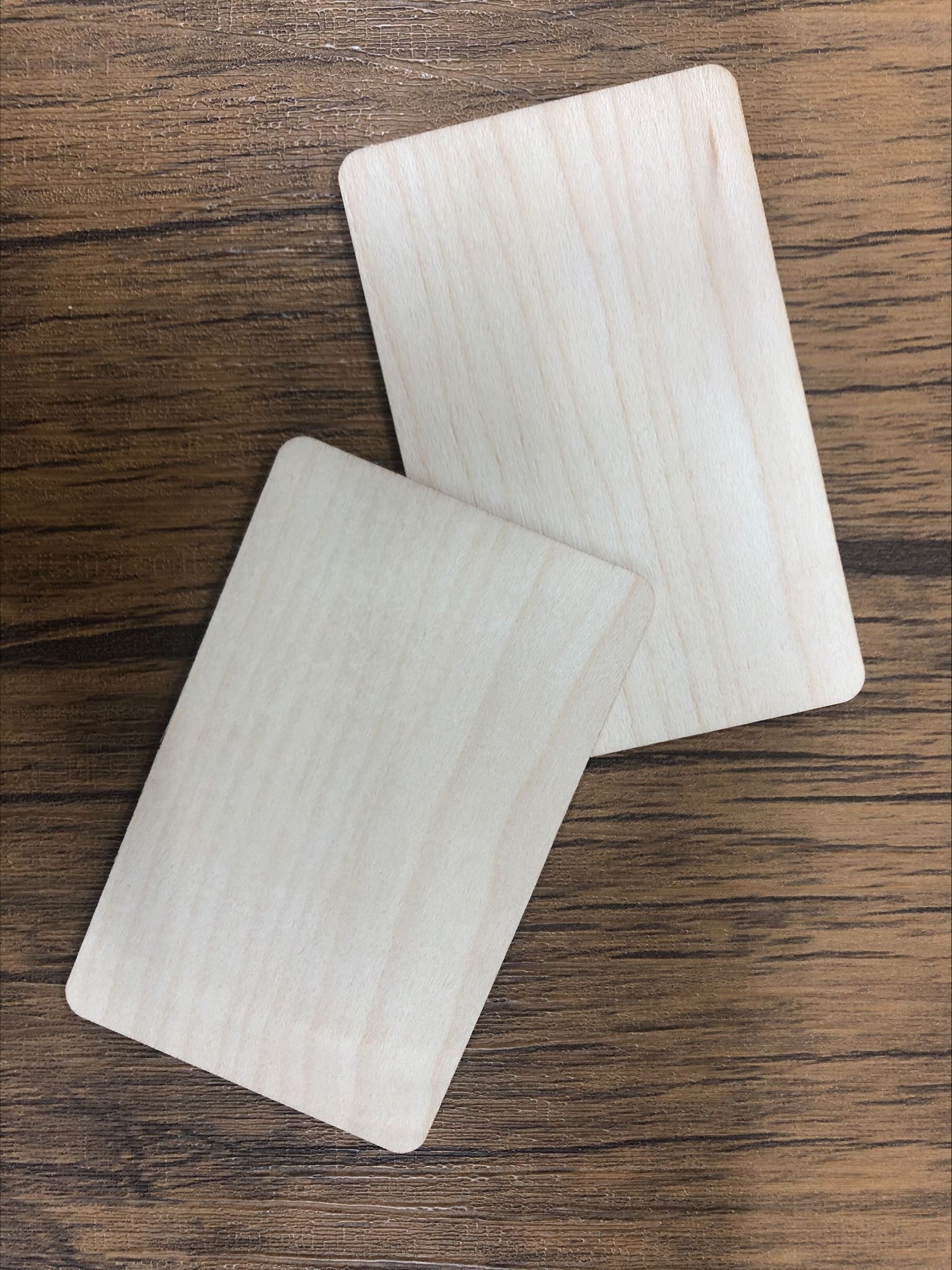 木製カード、木のカード